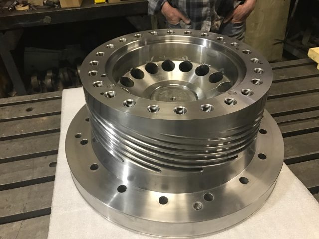 20" Dia Spiral Mandrel with 16 Ports. 4140HT Material
